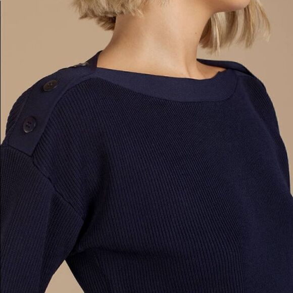 NWT Finders Keepers Navy Blue Knit Sweater - Picture 2 of 4